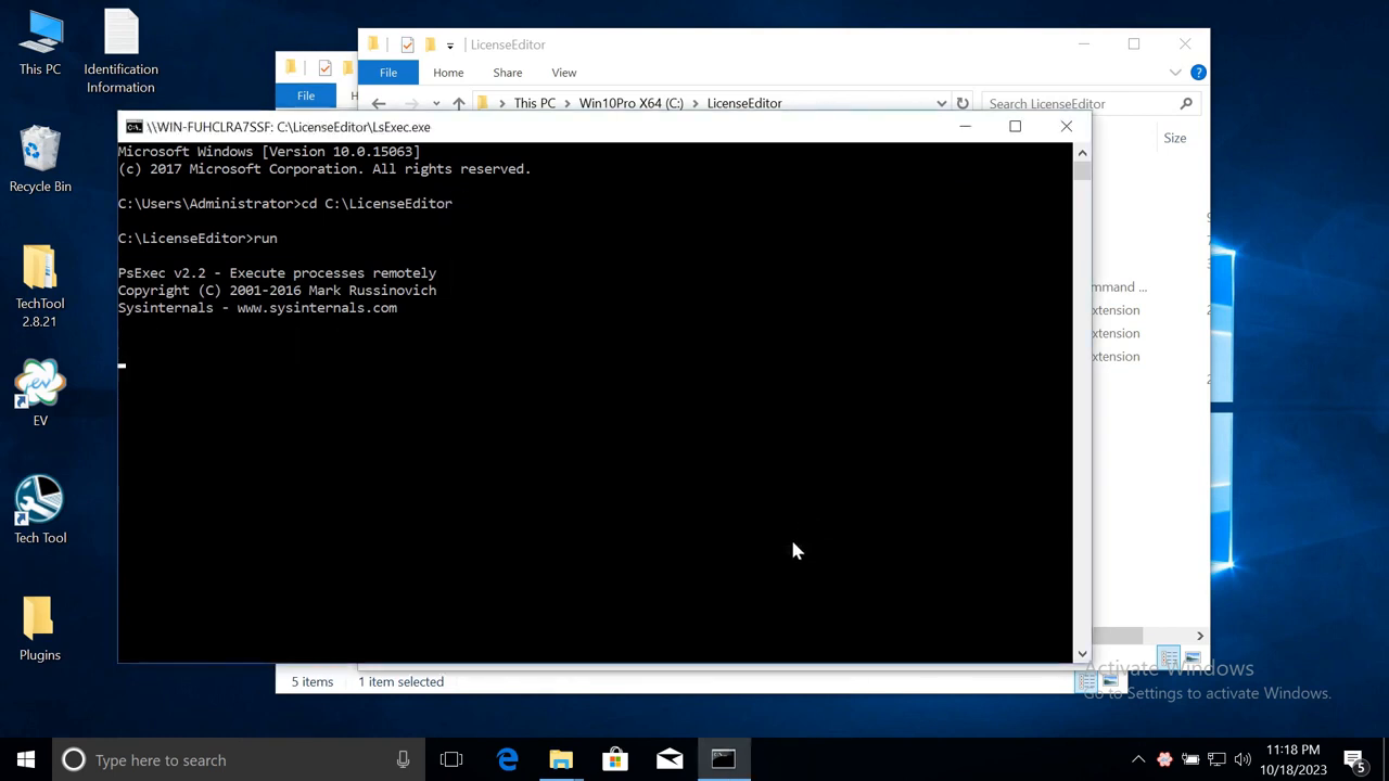 License Editor — fill details and click Create DB with new key