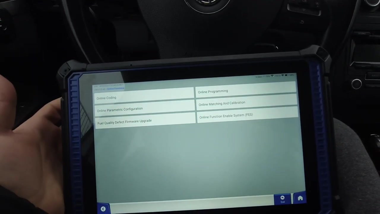 All Launch X431 online functions failed — Programming, Coding, Matching and Configuration all returned errors