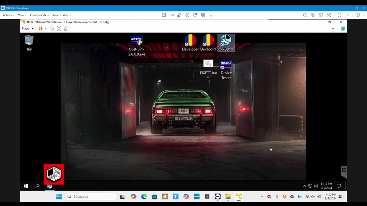 Tech Tool login screen with 'Work offline' selected.