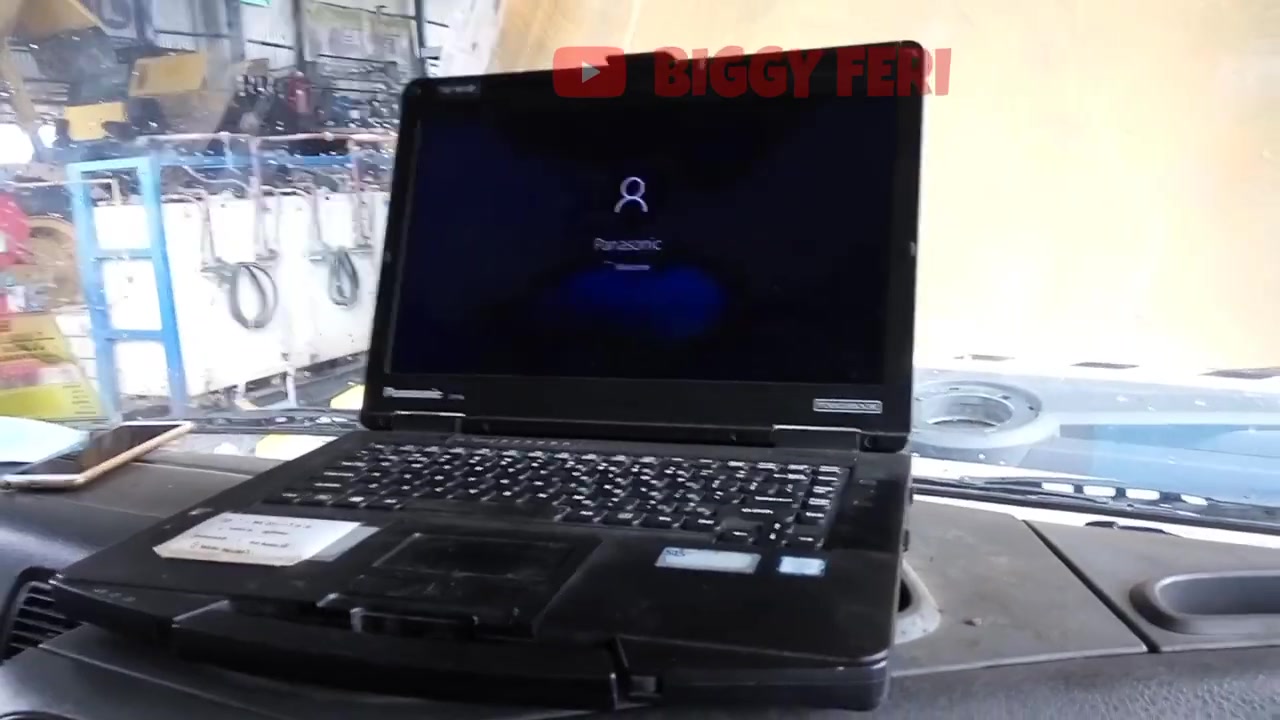 Volvo Tech Tool login screen on a laptop.